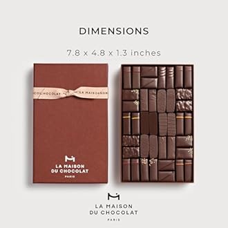 LA MAISON DU CHOCOLAT Coffret Maison Dark, Gourmet Dark French Chocolate Gift Box (40 Pieces)