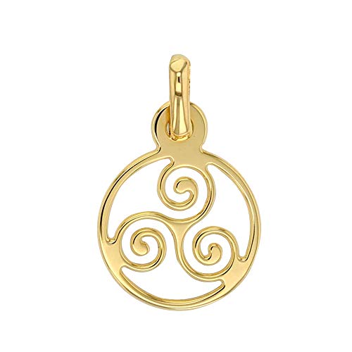 Pendentif triskèle ajouré en Or hypoallergénique résistant qui ne ternit pas sur la peau