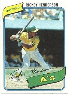 1980 Topps Baseball #482 Rickey Henderson Rookie Card