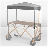 Accesorio universal de toldo para carro plegable, protección solar portátil y accesorios de carrito al aire libre, toldo ligero para carrito de empuje de mano (solo toldo)