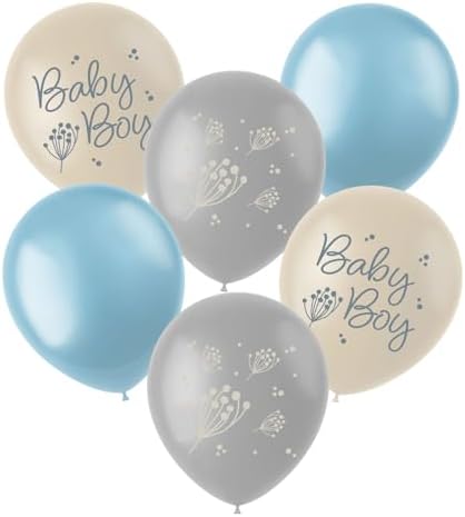 Folat 24987 Baby Shower Decorations for Kids – Latex Balloons – Blooming Baby – 13 Inch – 6 Pieces – Gender Reveal Decorations