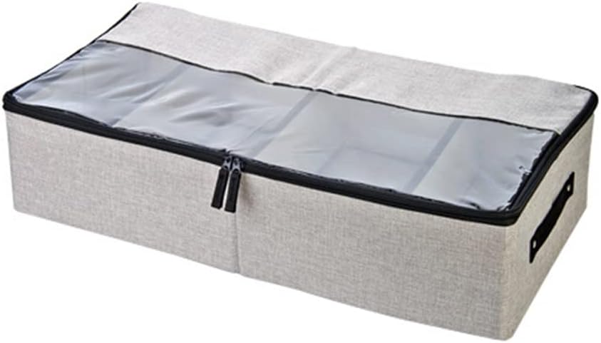 JSEIAJB Foldable Storage Box For Shoes Wardrobe Closet Organizer Sock Bra Underwear Cotton Storage Bag Under Bed Organizer Box(Light gray)