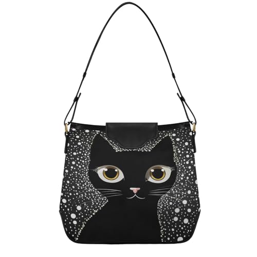 Sac à main chat noir résistant pour femme cherchant un style original