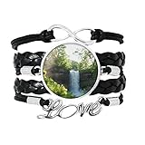 DIYthinker - Pulsera de piel trenzada, diseño de cascada