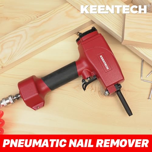 KEENTECH Pneumatic Nail Remover, Professional Heavy Duty Air Punch Nailer, Denailer Air Gun with Dual Safety Trigger for Straight and Bent Nail, 9-16 Gauge nail removal gun for Wood Workpieces, Pallet - Image 6