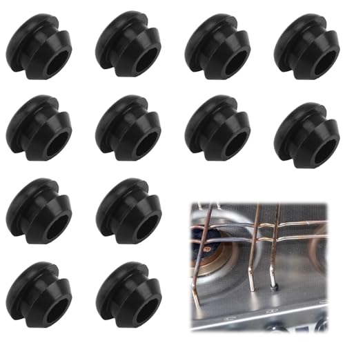 Joynine 12 Piezas de Conductos de Goma | Pies de Goma | Gomas para Parrilla de Cocina para Estufas de Camper - Compatible con Dometic, Smev, Thetford y Varillas de 5 mm