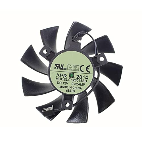 RAKSTORE T128015SH 75mm �O���t�B�b�N�J�[�h ��p�t�@�� �K�pEVGA �Ƃ̌݊��� GTX 650 GTX 650 Ti �É��N�[���[�t�@��