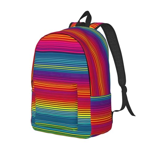 Sac à dos imprimé arc-en-ciel protégeant ordinateur portable femme - 2