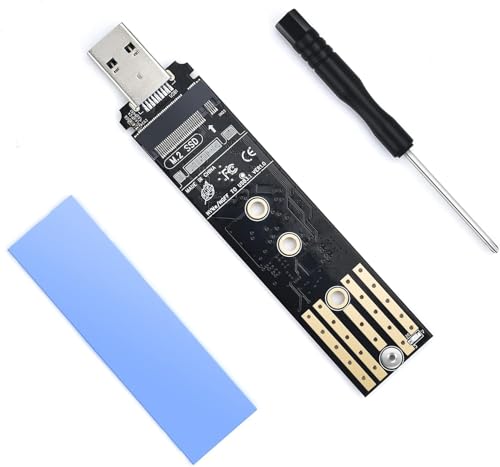 ELUTENG M.2 NVME NGFF USB Adapter, 10Gbps USB 3.1 Gen2 M2 SSD, USB zu PCIE NVME SATA SSD Festplatte Adapter Konverter Karte, UASP für B-Key/M-Key/B+M Key 2280 2260 2242 2230