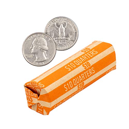 Quarter Flat Striped Coin Wrappers, Bundle Of 100 #TOP1