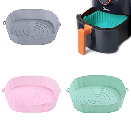 Forlush 3 st Silikonkrukor för Airfryer - icke-klibbiga Tillbehör