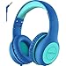 EarFun Auriculares para Niños con Cable, Limitador de Volumen 85 dB, Jack de 3,5 mm, Compartir Audio, Sonido Estéreo, Diadema Ajustable, para Escuela/Viajes/Teléfono para Niñas, Azul-Verde