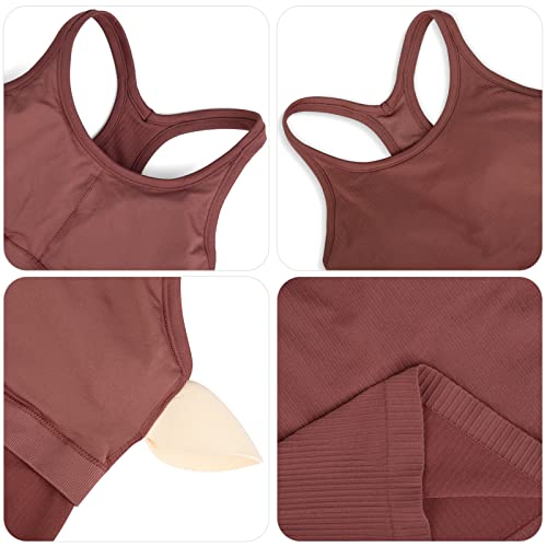 Image of sphinx cat Womens Ribbed Workout Crop Tops with Built in Bra Yoga Racerback Tank Top Slim Fit