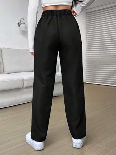 Women's High Waist Pleated Straight Leg Loose Casual Pants Trousers Pants for Women2