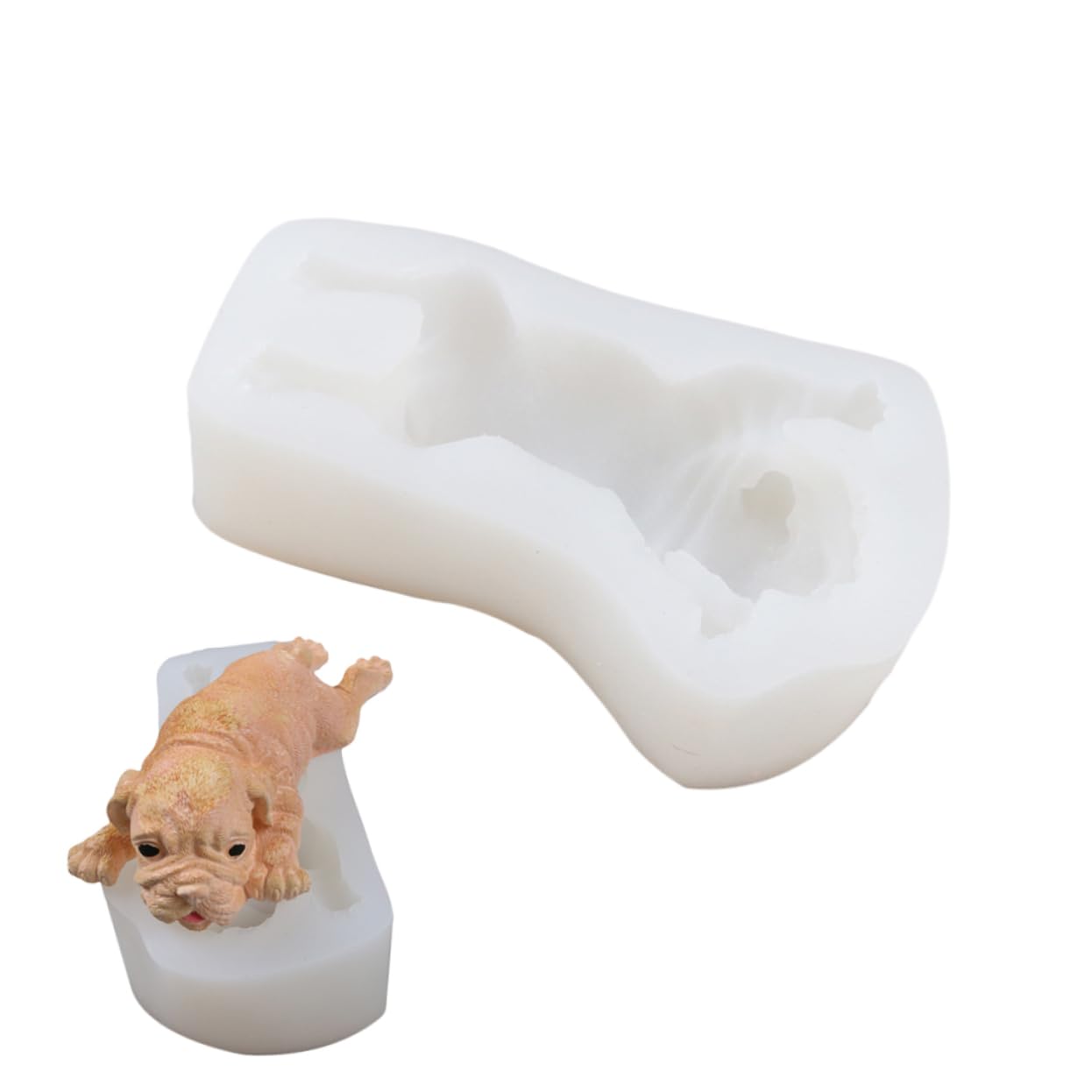 LABRIMP Moule Silicone Forme de Shar Pei Anglais pour Gâteau Outil de Décoration de Gâteau Fondant Transparent