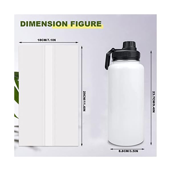 32oz Stainless Steel Sublimation Sports Water Bottle,Insulated Thermos Mugs with Shrink Wrap Films and Wide Mouth Lid,Double Wall Vacuum Tumbler Keeps Liquids Hot or Cold (White 8 PACK) - Image 4