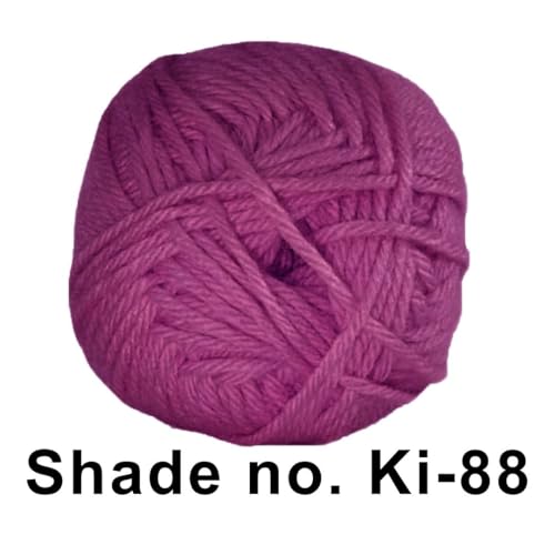 Image of VCR Dark Magenta Yarn, 100 Grams Hank, 190 Meters Length, Acrylic Ball for Crochet and Knitting, Soft Crosia Threads, Pack of 1 Yarn, Suitable for DIY Crafts