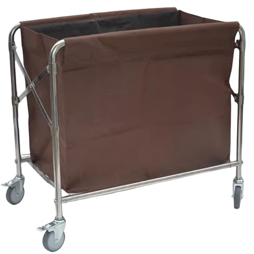 Cesto de ropa con ruedas resistente de 10 bushels para almacenamiento y transporte comercial