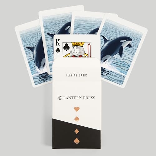 Baraja Lantern Press Orca Whale Jumping 52 naipes miniatura 6