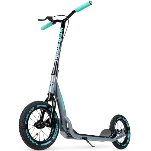Image of Madd Gear Large Kick Scooter for Adults, Teens & Kids 8-12 with Kickstand - 12 inch Air-Filled Tires, Wide Deck, Lightweight Steel Frame - Metro Urban Glide 300
