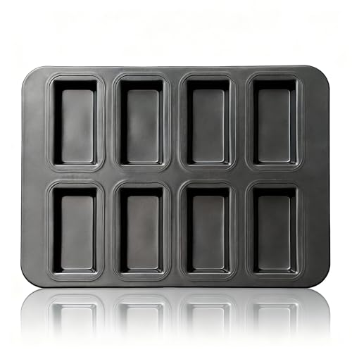Moule à Pâtisserie Plaque de Cuisson Antiadhésive en Acier au Carbone (8 Cavity Moule pour Financier)
