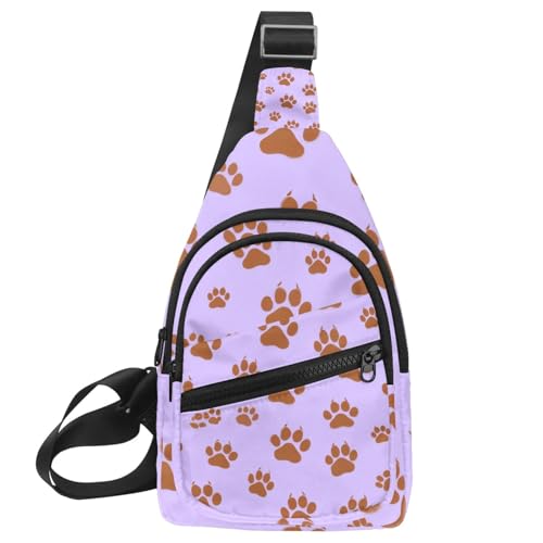 Sac à dos à bandoulière violet avec sangle réglable ergonomique