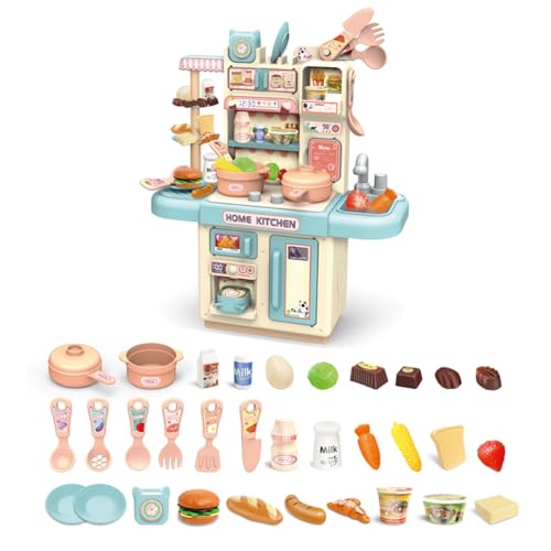 Image of VGRASSP Dream Kitchen Playset Toy Pretend Play Realistic Cooking Action Modern Kitchen Set - Light Up Stove Real Like Working Sink - Color As Per Stock