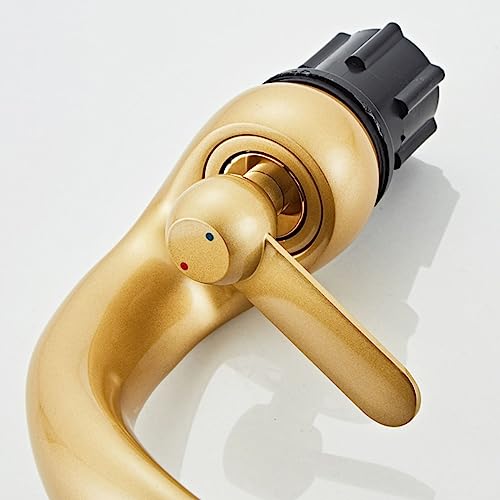 Robinet cascade pour lavabo mitigeur laiton eau chaude et froide - 8