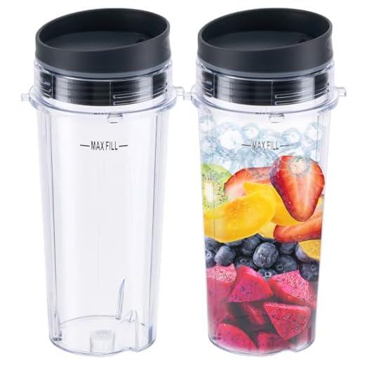 Replacement16oz Blender Cup for Ninja,Single Serve Blender Cup With Lids Set For BL770 BL780 BL660 BL740 BL810 Nutri Ninja Series Blenders (2-pack)