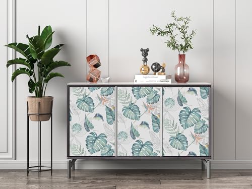 myforHD Tapete Selbstklebende Fototapete Wandpapier Blume Folie Dekorfolie Möbelfolie Klebefolie Pflanzen Laub Blumen Design 44cmX1000cm… – Ansicht 6