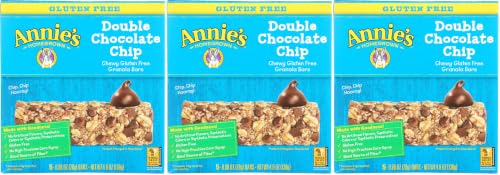 Image of Annie's Gluten Free Chewy Granola Bars, Double Chocolate Chip, 5 Bars, 4.9 oz (Pack of 3)