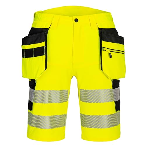 Short Holster Hi-Vis DX4 Portwest Extensible et Réfléchissant avec Poches Outils