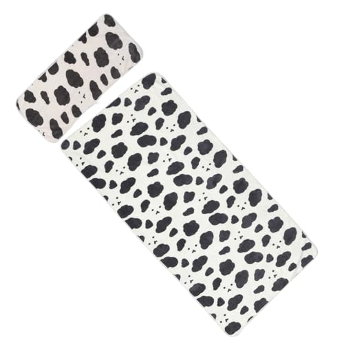 KICHOUSE Toalla de Baño Fleece con Estampado de Vaca, Agradable al Tacto, Cómoda y Versátil para Uso en Hogar o Salón