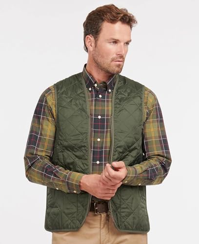 Barbour Mens Waistcoat/Zip-in Liner - Quilted 38 Olive2