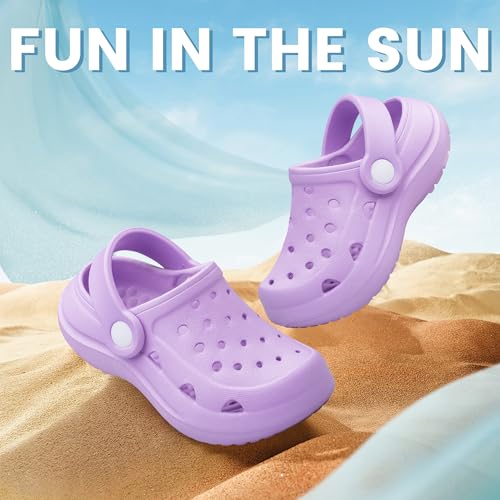 Image of vibdiv Boys Girls Clogs Kids Garden Shoes Unisex Child Cartoon Slides Sandals Beach Slipper Indoor Outdoor(Toddler /Little Kids /Big Kids)