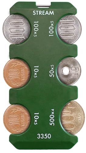 【10円•50円•100円•500円を3350円収納】富士登山 コインホルダー2 コインケース 小銭入れ 携帯用 STREAM (【単品】コインホルダー, カーキ)