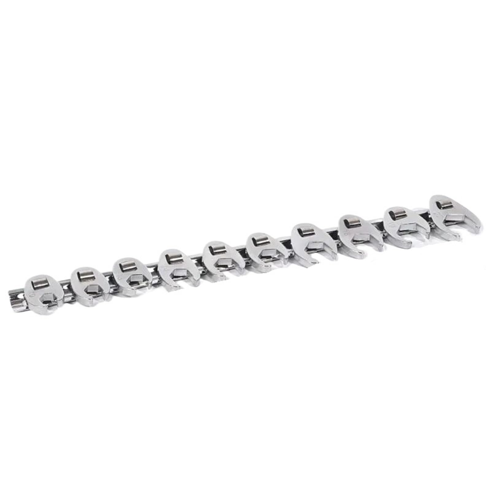 Xuczhai One Color 9/11Pcs Flare Nut Wrench Set Crowfoot With Storage Rack Horn Dual Purpose Wrenches Tool Kit For 3/8" Drive(A2)