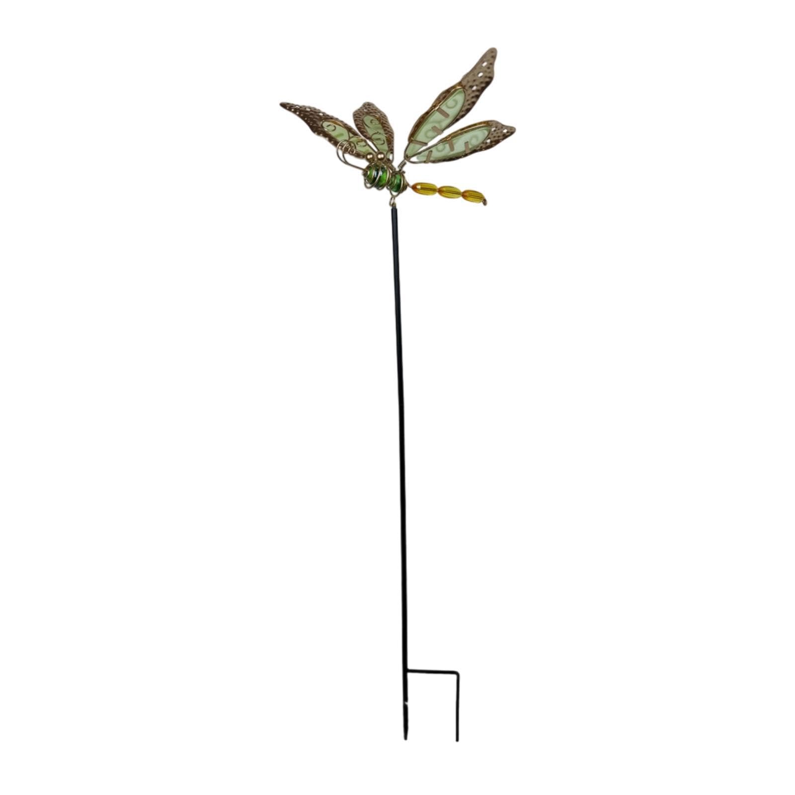 Dragonfly Garden Stake Fairy Garden Accessories for Backyard Balcony Outside Green-image-13