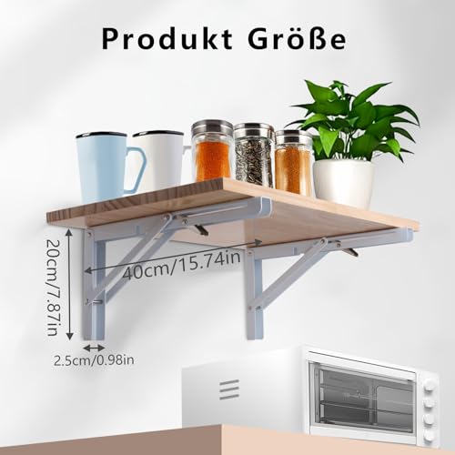 Support de table 400 mm pliable Tutee de 40 kg | Console rabattable robuste