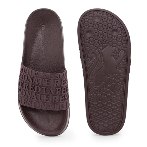 Image of Red Tape Womens Sliders in Slate Blue | Casual Pool Sliders | SLATE BLUE | 3 UK