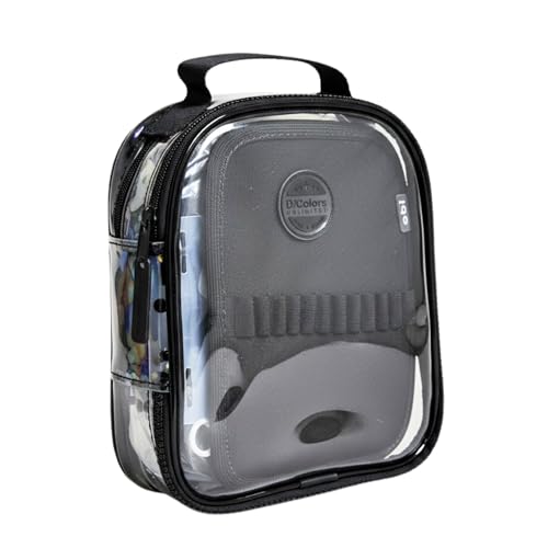 Estojo Escolar Versátil (Crystal - Transparente, Preto)