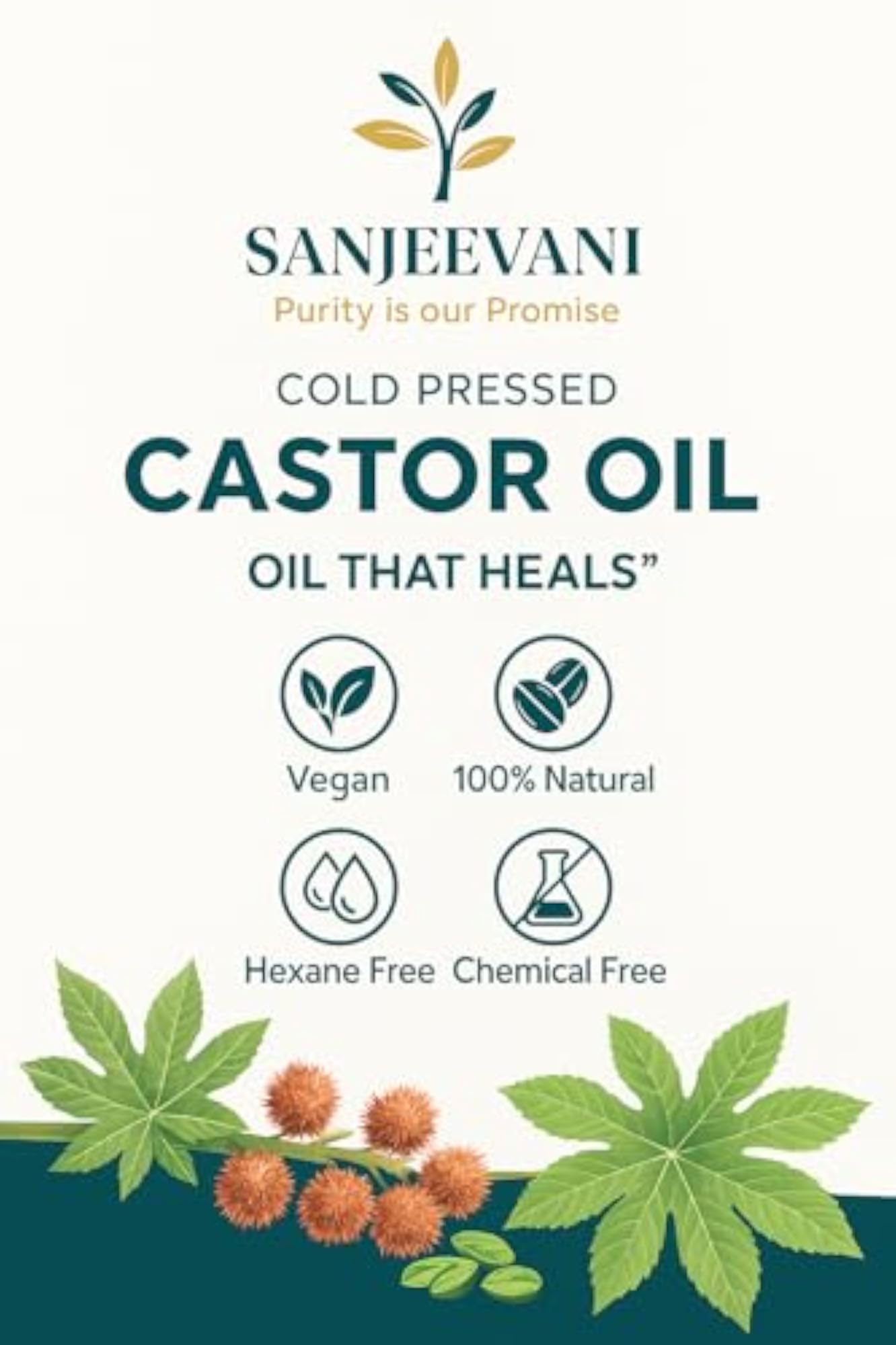 100% Pure Castor Oil for Skin & Hair