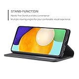 QLTYPRI Case for Samsung Galaxy A52 4G/5G/A52S 5G, Premium PU Leather Cover TPU Bumper with Card Holder Kickstand Hidden Magnetic Adsorption Flip Wallet Case Cover for Samsung Galaxy A52/A52S 5G-Black - Image 3