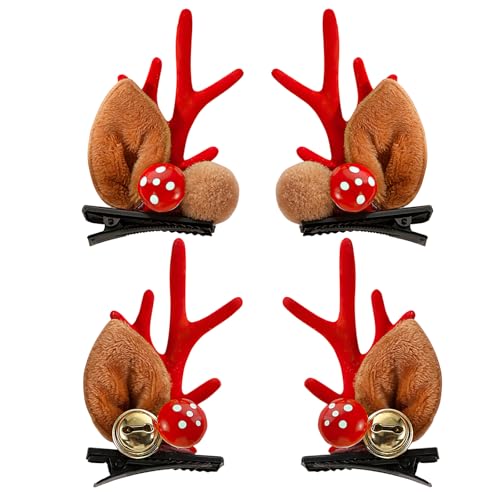 Hirschgeweih Weihnachten 17 4 Stück Haarspangen Haarschmuck Weihnachten, Weihnachten Hirschgeweih...