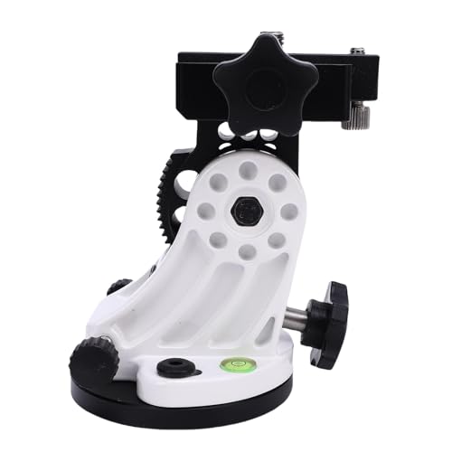 Montura ecuatorial ajustable a 90 grados con rosca de 3/8 para trípode en color blanco 4
