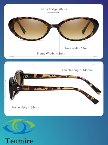 Image of Retro Oval Sunglasses for Women Men 90s Style Vintage Small Sun Glasses UV400 Protection Shades