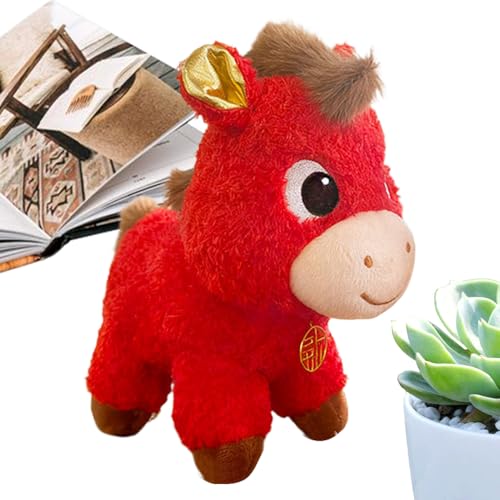 Peluche Cheval pour Anniversaire Halloween Mascotte Cadeau Idéal Adulte