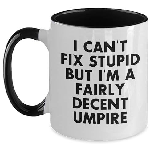 Umpire Funny Quote 2-Tone Ceramic Coffee Mug Gifts for Umpire