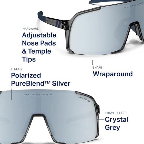 Image of Blenders Eyewear Expose - Polarized Sunglasses - Lightweight High-Performance Frame, Adjustable Nose Pads - 100% UV Protection - For Men & Women - Slate Shadow