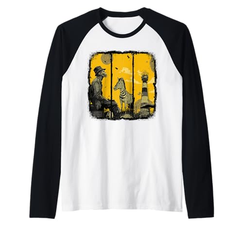 Cebras y Zombies Camiseta Manga Raglan